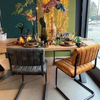 Eetkamerstoel Epse - Antraciet|Grijs - Fluweel - thumbnail