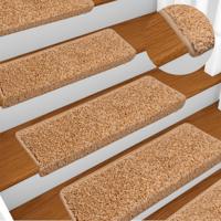 Trapmatten 15 st 65x21x4 cm beige rechthoekige rand - thumbnail