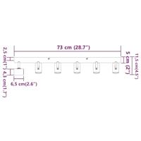 VidaXL Plafondspot met schijnwerpers zwart 73 x 6,5 x 11,5 cm metaal - thumbnail