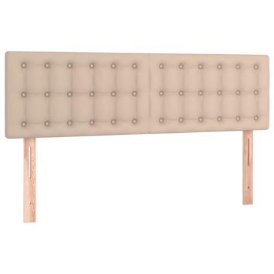 Boxspring met matras kunstleer cappuccinokleurig 140x190 cm