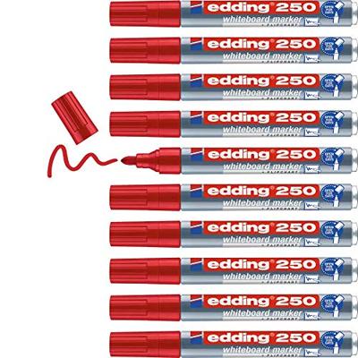 Whiteboardmarker edding 250 rond 1.5-3mm rood | 10 stuks