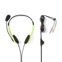 Nedis CHST100GN Pc-headset On-ear 2x 3,5 Mm Connectoren 2,0 M Groen - thumbnail