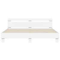 Bedframe met hoofdeinde en LED wit 180x200 cm - thumbnail