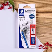 Staedtler Lumograph 61 100 C6 Potloodset Hardheid: 6B, 4B, 2B, B, HB, 2H 1 set(s) - thumbnail