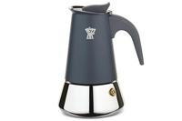 Italiaans koffiezetapparaat - PEZZETTI - STEELEXPRESS - Roestvrij staal - 4 kopjes - Geschikt voor alle kookplaten inclusief inductie - Zilver/Blauw - thumbnail