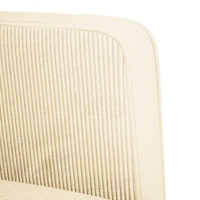 Fauteuil met armleuningen 54 cm corduroy stof crmekleurig - thumbnail