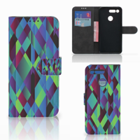 Honor View 20 Bookcase Abstract Green Blue - thumbnail