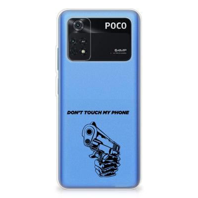 Xiaomi Poco M4 Pro 4G Silicone-hoesje Gun Don't Touch My Phone Xiaomi Poco M4 Pro 4G Silicone-hoesje Gun Don't Touch My Phone