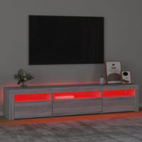 Tv-meubel met LED-verlichting 195x35x40 cm grijs sonoma eiken - thumbnail