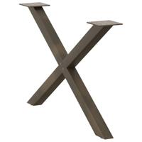Salontafelpoten 2 st X-vormig 70x(42-43) cm staal naturel - thumbnail