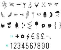 A Little Lovely Company lightbox cijferset 6,5 cm zwart 85 delig - thumbnail