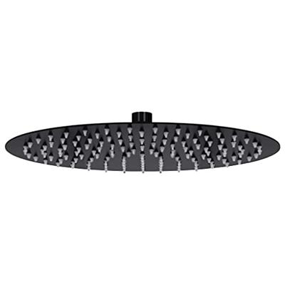 VidaXL Regendouchekop rond 30 cm roestvrij staal zwart