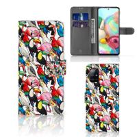 Samsung Galaxy A71 | Telefoonhoesje | Met pasjeshouder | Birds - thumbnail