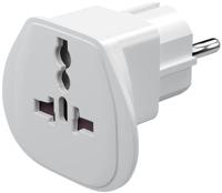 Goobay reisadapter, wit - universeel > geaard contact CEE 7/7 - thumbnail