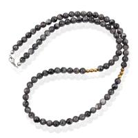 Memphis Accessoires Heren Ketting van Labradorite Kralen - Natuursteen - 6mm -50cm - thumbnail