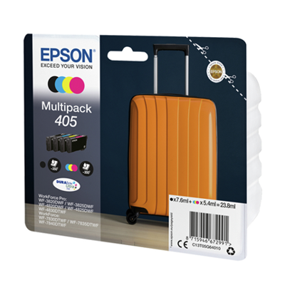 Epson 405 Multipack Zwart, Cyaan, Magenta, Gele inktcartridge (Eigen Voorraad) Epson 405 Multipack Zwart, Cyaan, Magenta, Gele inktcartridge (Eigen Voorraad)