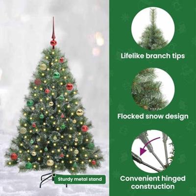Kunstkerstboom met 150 LED met standaard Groen 150 cm PE en PVC Kunstkerstboom met 150 LED met standaard Groen 150 cm PE en PVC