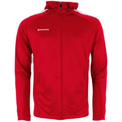 Stanno 408024 First Hooded Full Zip Top - Red-White - M