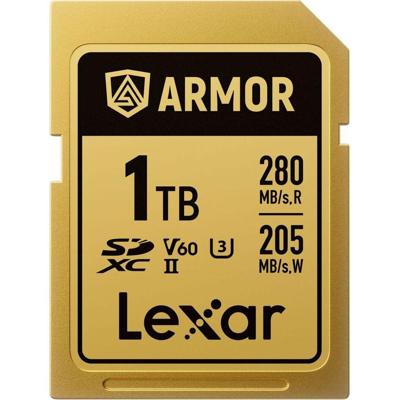 Lexar Pro Gold Armor 1TB SDXC UHS-II V60 - R280/W210 MB/s - IP68