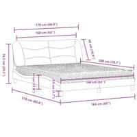Bed met matras kunstleer bruin 160x200 cm - thumbnail