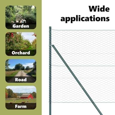 VidaXL Afrasteringspaal groen 10 x 1,4 m (36 mm gaas) staal en pvc