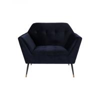 Dutchbone Fauteuil 'Kate', kleur Donkerblauw - thumbnail