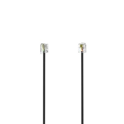 Hama 00201139 Modularkabel Stecker 6p4c - Stecker 6p4c, 10m, schwarz