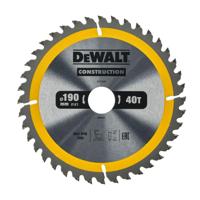 DeWALT Cirkelzaagblad voor Hout | Construction | Ø 190mm Asgat 30mm 40T - DT1945-QZ - thumbnail