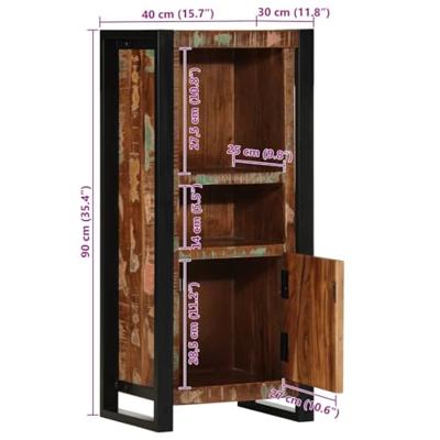 Badkamerkast 40x30x90 cm massief recycled hout