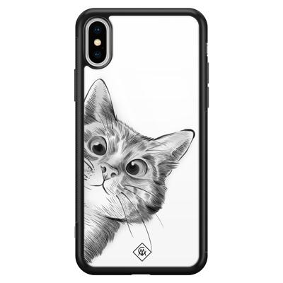 iPhone XS Max glazen hardcase - Peekaboo