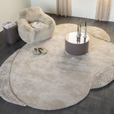 By-Boo Organisch Vloerkleed 'Praia' 235 x 345cm, kleur Beige