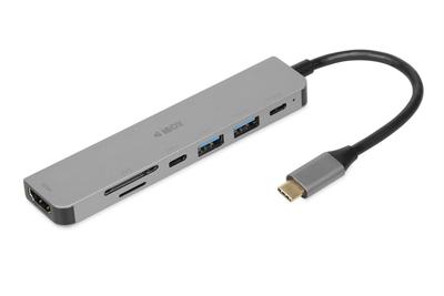 iBox IUH3SL4K interface hub USB Type-C 5000 Mbit/s Zilver