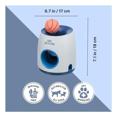Trixie dog activity strategiespel ball&treat wit / blauw - thumbnail