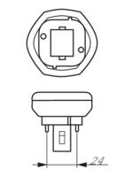 Philips MASTER PL-T 2 Pin fluorescente lamp 26 W GX24d-3 Koel wit - thumbnail