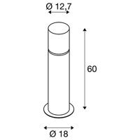 SLV Staande tuinlampRox 60cm metaalgrijs - 1001489 - thumbnail
