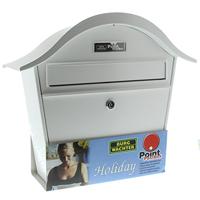 Burg Wächter HOLIDAY 5842 W Brievenbus Plaatstaal Wit Sleutelslot - thumbnail