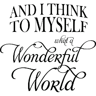 Wonderful world - Muursticker Wonderful world - Muursticker