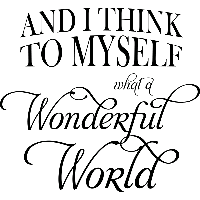 Wonderful world - Muursticker - thumbnail