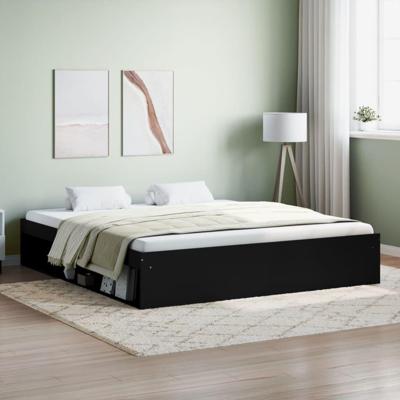 Bedframe zwart 180x200 cm Super King Size