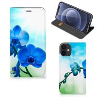 iPhone 12 Mini Smart Cover Orchidee Blauw - Cadeau voor je Moeder - thumbnail