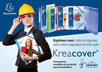 Exacompta Kreacover personaliseerbare ringmap wit 2 ringen van 40 mm - thumbnail
