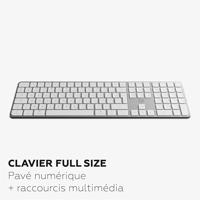 Draadloos toetsenbord - Platte toetsen - MOBILITY LAB - KMP2000W - AZERTY - FR - Meerdere aansluitingen - Wit - thumbnail