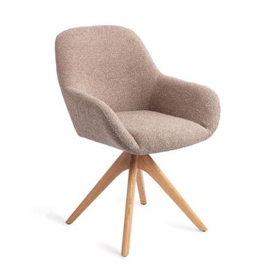 Jesper Home Kushi eetkamerstoel Stone Haze revolve oak natural