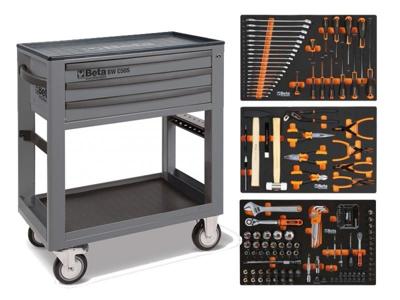 Beta BW 5000S G/3M Service wagen | Grijs | 3 laden | 189 delig Assortiment - 050006332