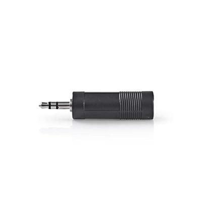 Stereo-Audioadapter | 3,5 mm Male - 6,35 mm Female | Zwart