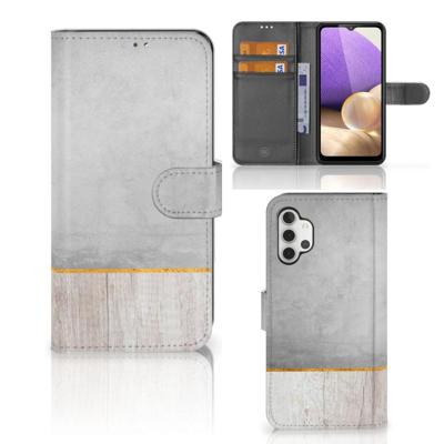 Samsung Galaxy A32 4G | Book Style Case | Wood Concrete