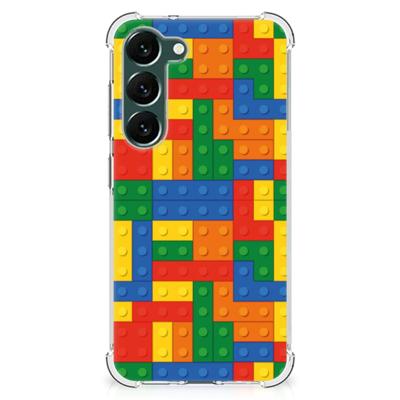 Samsung Galaxy S23 Plus Doorzichtige Silicone Hoesje Blokken Samsung Galaxy S23 Plus Doorzichtige Silicone Hoesje Blokken