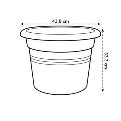 Elho green basics cilinder 45 living black Elho green basics cilinder 45 living black