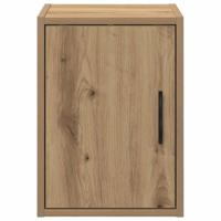 Garagewandkasten 2 st spaanplaat ambachtelijk eikenhout - thumbnail