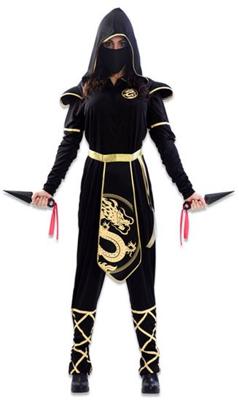 Gouden Ninja Kostuum Dames
